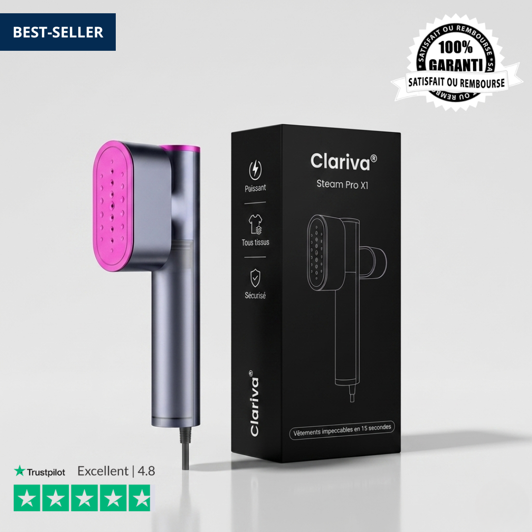 Clariva Steam Pro® — Défroisseur Vapeur 1000W