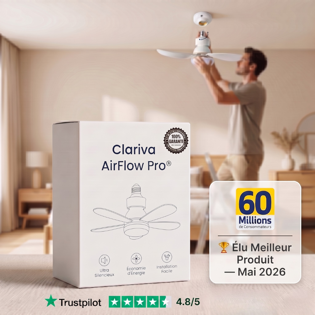 AirFlow Pro® — Ventilateur Plafonnier LED 30W