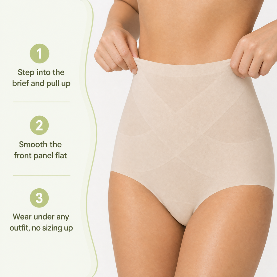 ShapeHug® High-Waist Shaping Brief — main:how_to