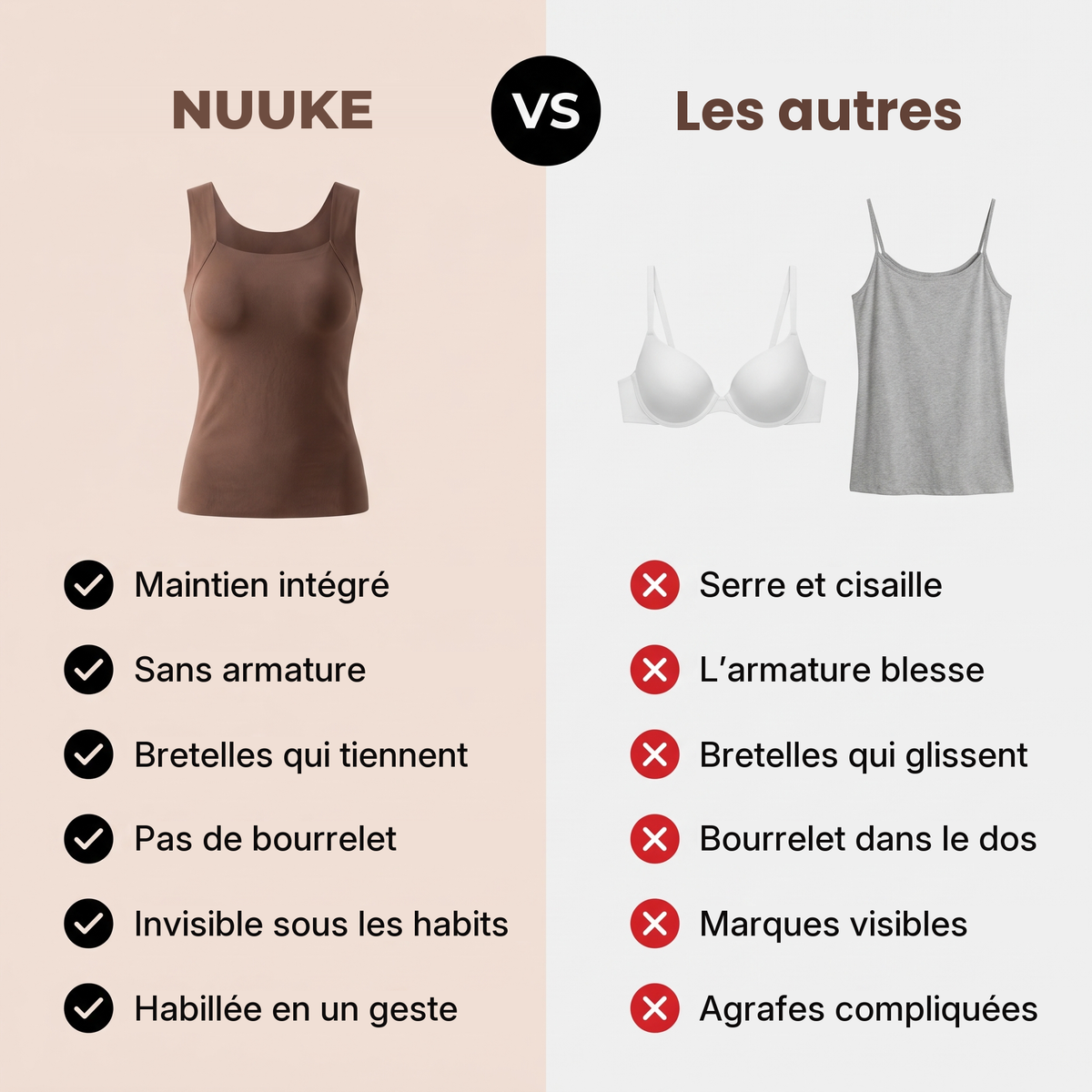 Nuvéa® — Le Débardeur qui Remplace le Soutien-Gorge
