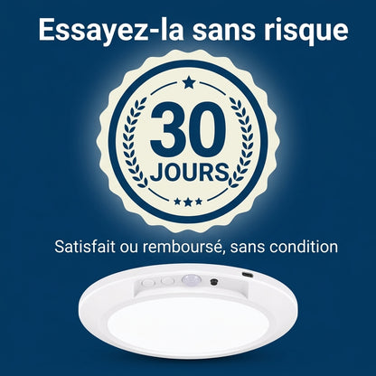 Lumina® — Lampe de Plafond Magnétique Rechargeable à Détecteur