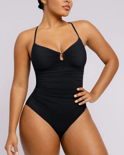 Clariva SculptWave® — Maillot de Bain Gainant Taille & Ventre Plat