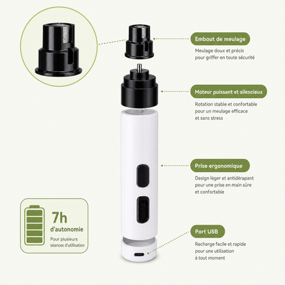 GriffZen® — Coupe-Ongles Électrique Sans Stress pour Chien & Chat