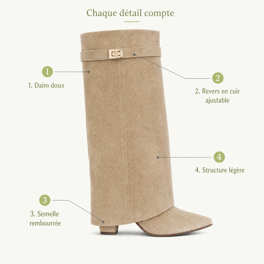 Clariva Rivoli® — Bottes à Revers Daim & Cuir — main:feature_callout