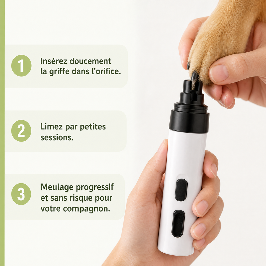 GriffZen® — Coupe-Ongles Électrique Sans Stress pour Chien & Chat