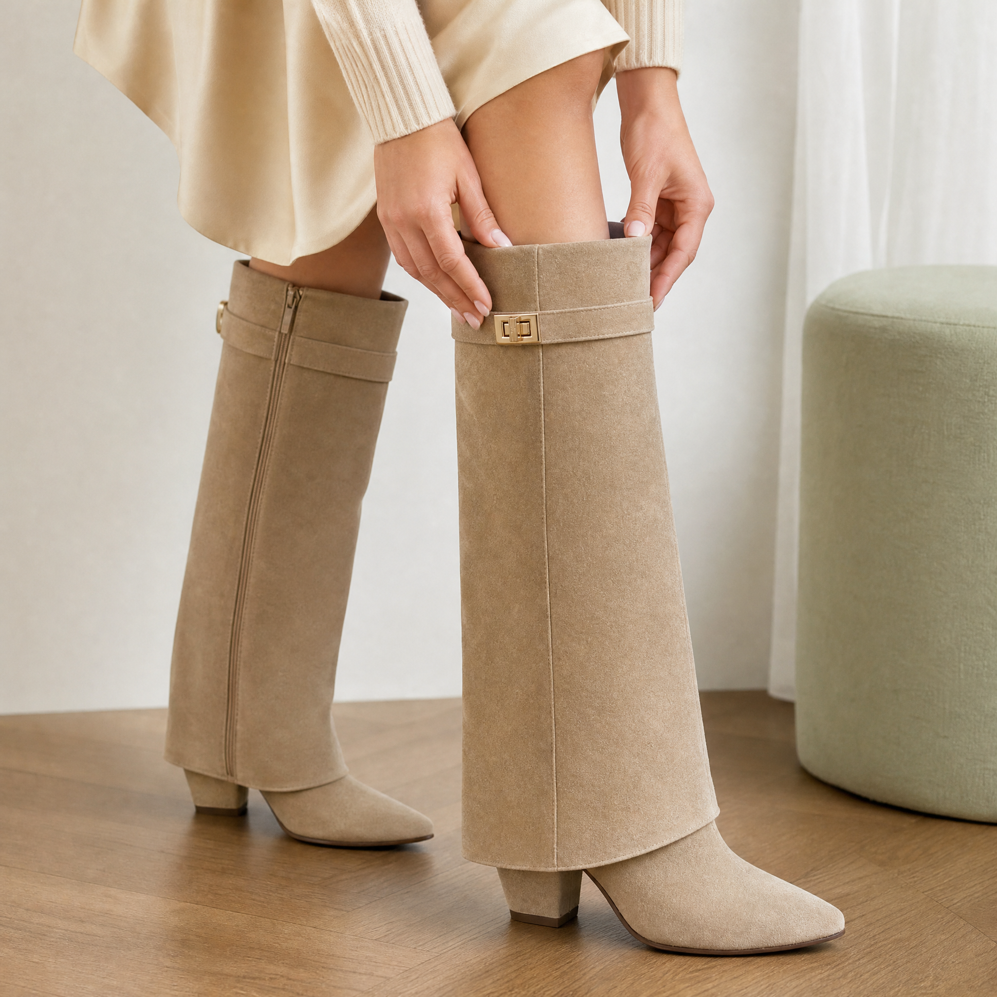 Clariva Rivoli® — Bottes à Revers Daim & Cuir Image
