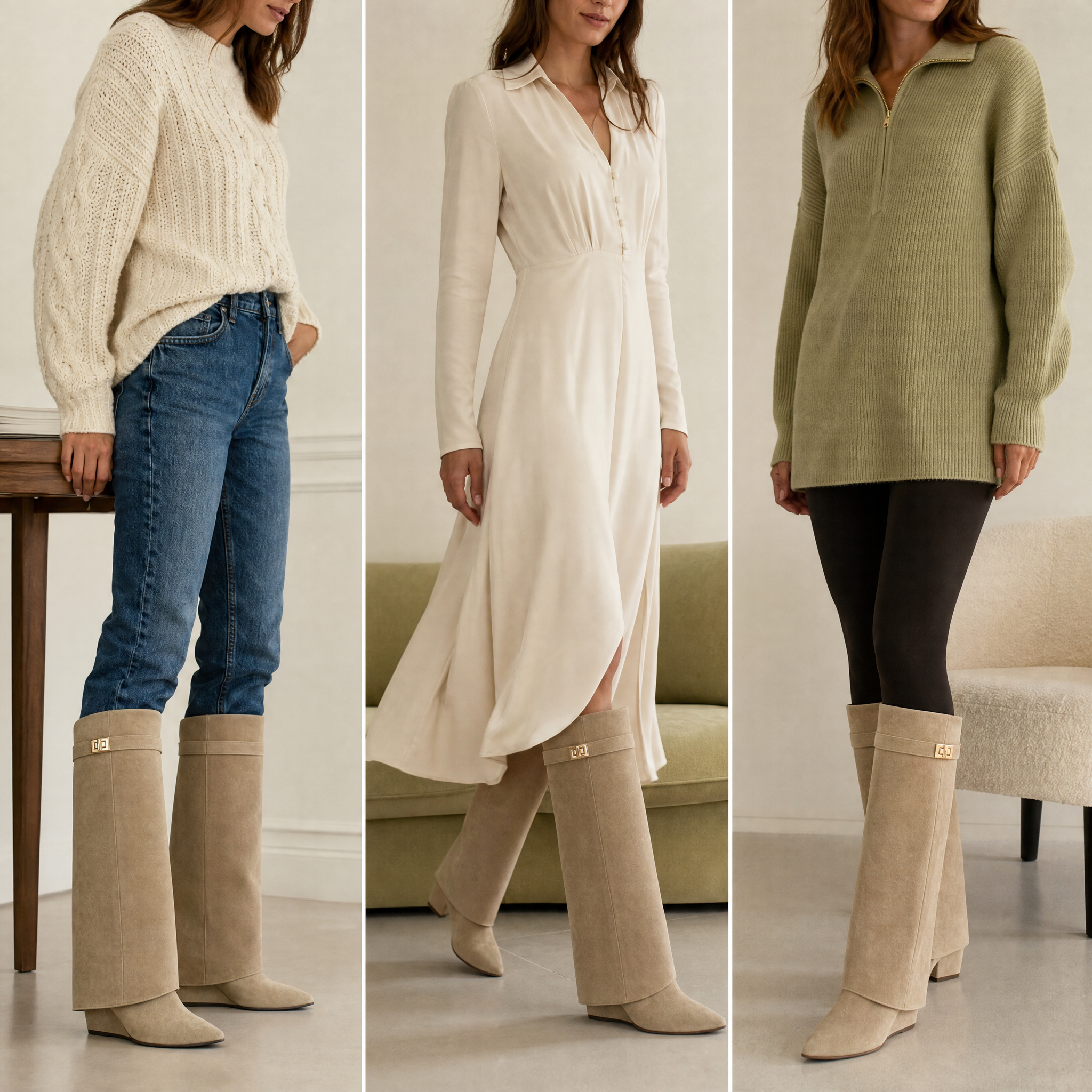 Clariva Rivoli® — Bottes à Revers Daim & Cuir Image